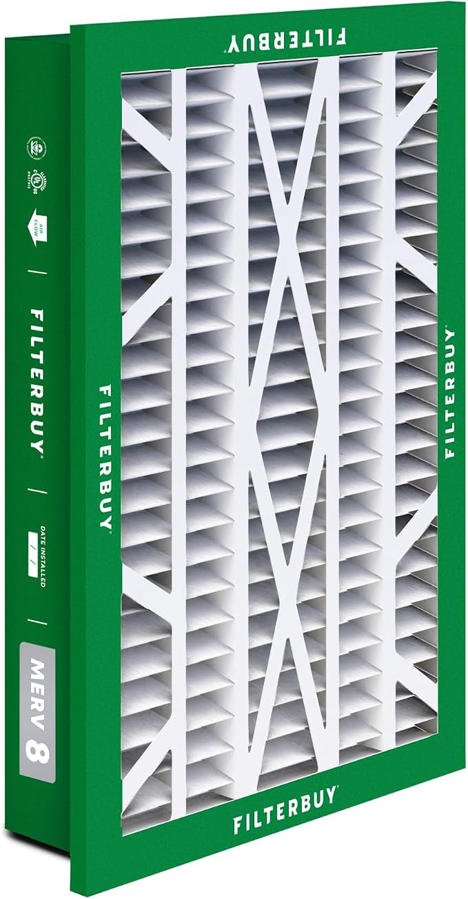 20x30x5 Air Filter MERV 8 Essential Dust & Allergy Defense (4-Pack), Electrostatic Pleated HVAC AC Furnace Filters