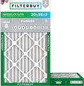 20x36x2 Air Filter MERV 8 Essential Dust & Allergy Defense (2-Pack), Electrostatic Pleated HVAC AC Furnace Filters