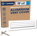 20x4 Inch (Duct Opening) Aluminum 1-Way Air Flow Vent – HVAC Vent Cover for Wall or Ceiling – Quiet HVAC Wall Register with