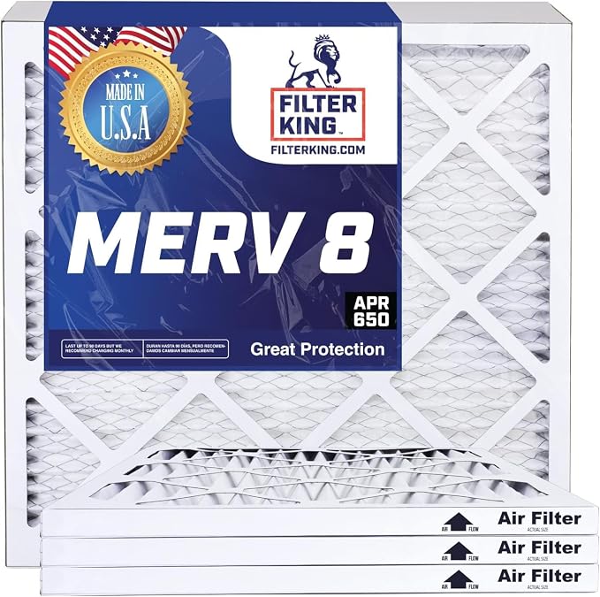20x40x4 Air Filter | 4-PACK | MERV 8 HVAC Pleated A/C Furnace Filters | MADE IN USA | Actual Size: 19.5 x 39.5 x 3.75"