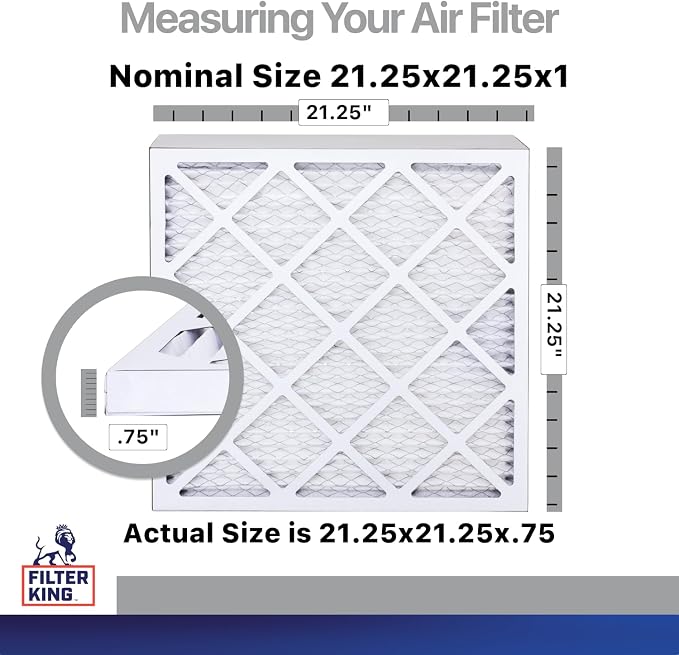 21.25x21.25x1 Air Filter | 4-PACK | Carbon MERV 8 HVAC Pleated A/C Furnace Filters | MADE IN USA | Actual Size: 21.25 x 21.25