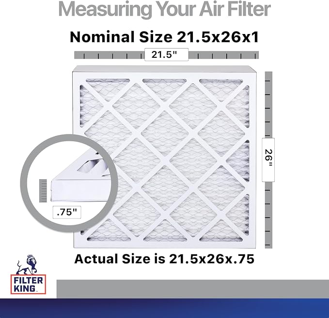 21.5x26x1 Air Filter | 4-PACK | Carbon MERV 8 HVAC Pleated A/C Furnace Filters | MADE IN USA | Actual Size: 21.5 x 26 x.75"