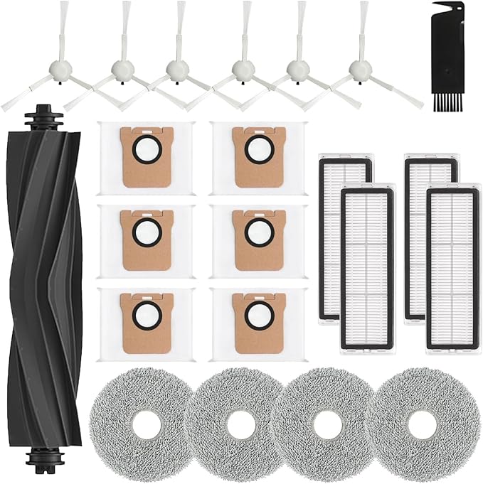 21 Pcs Replacement Parts Compatible for L10 Ultra / L10s Ultra Robot Vacuum Accessories Kit, 1 Main Brush, 4 HEPA