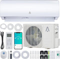 21 Seer2 Split Air Conditioner, 18,000 Btus Mini Split Ac/Heating System, Inverter Ductless Air Conditioner w/Alexa, Heat