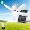 21” Solar Ceiling Fan Light, 35W Solar Powered Gazebo Fan with Remote Control, product image