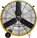 21000 CFM 36" Heavy Duty High Velocity Barrel Floor Drum Fan with DC Brushless Motor Stepless Speed Adjustment for Workshop
