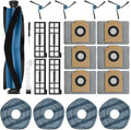 21Pcs X10 Pro Omni Replacement Parts Kit for X10 Pro Omni Robot Vacuum Accessories, 1 Main Roller Brush, 6 Dust Bags 4