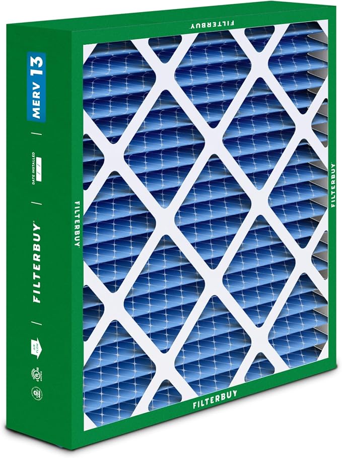 21x21x5 Air Filter MERV 13 Optimal Smoke & Allergy Defense (1-Pack), Electrostatic Pleated HVAC AC Furnace, alternate view 9