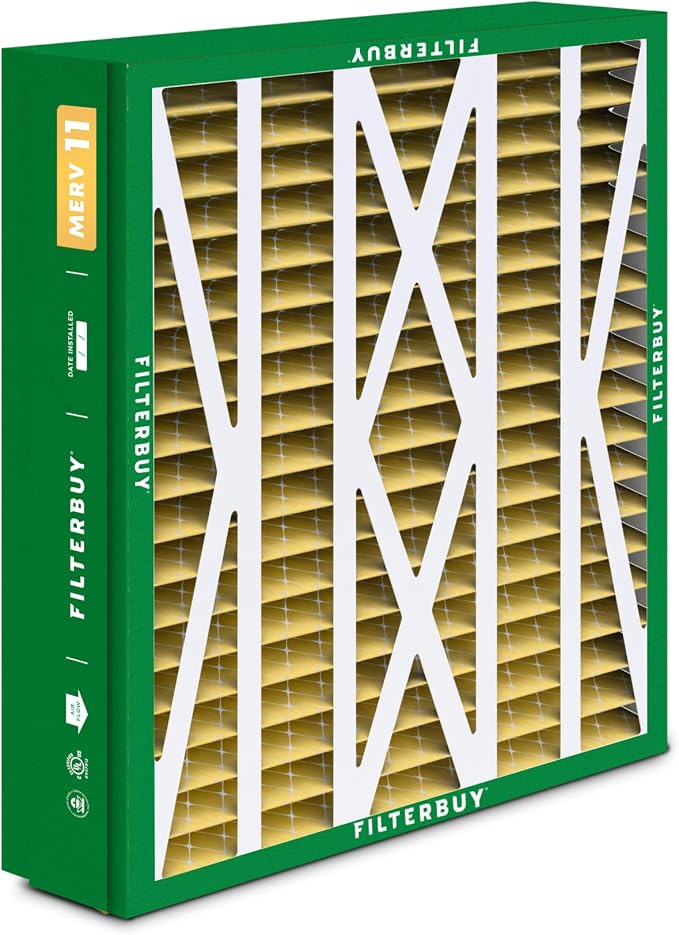 21x27x5 Air Filter MERV 11 Superior Pet & Allergy Defense (2-Pack), Pleated HVAC AC Furnace Filters for Trane Perfect Fit &