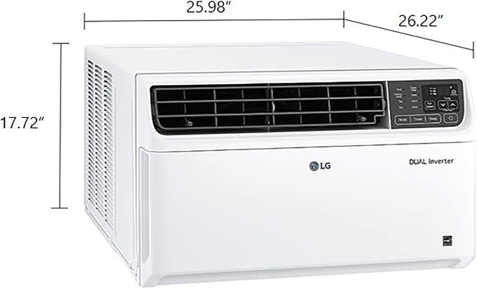 22,000 BTU 230V Dual Inverter Window Air Conditioner with Wi-Fi Control, 22000, White, alternate product view 2