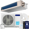 22,000 BTU Concealed Ducted Mini Split Air Conditioner, 19 SEER2, Energy Star, Pre-Charged, 230V Inverter Heat Pump System