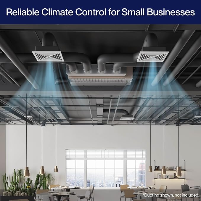 22,000 BTU Concealed Ducted Mini Split Air Conditioner, 19 SEER2, Energy Star, Pre-Charged, 230V Inverter Heat Pump System