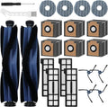 22 Pack Accessories for X10 Pro Omni Robot Vacuum Cleaner Replacement Parts, 2 Mainbrush 4 Sidebrush 6 Dust Bag 4 Filter