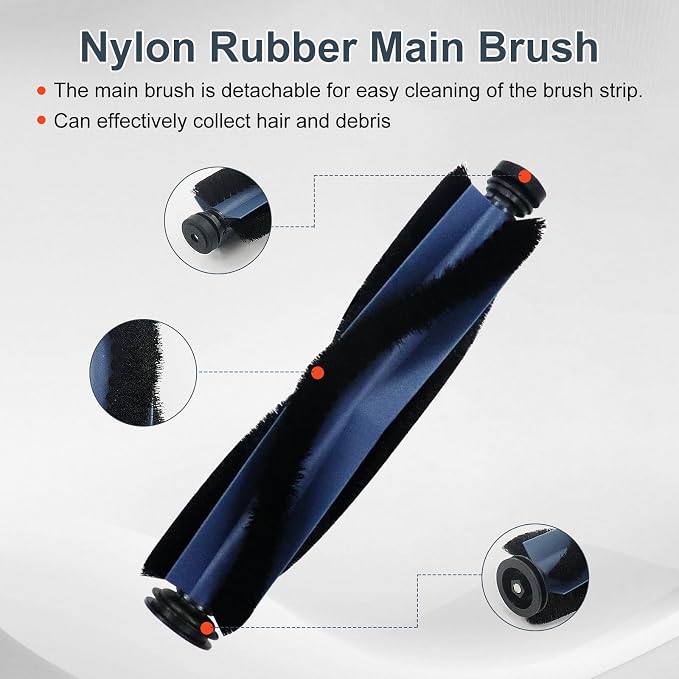 22 Pack Accessories for X10 Pro Omni Robot Vacuum Cleaner Replacement Parts, 2 Mainbrush 4 Sidebrush 6 Dust Bag 4 Filter
