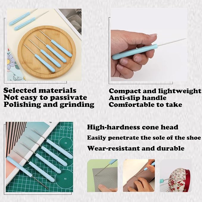 22 PCS Candle Wick Punching Tool Large-Eye Candle Needle Wick Sitting Tool with Hook & Eye Candle Making Kits to Insert Wick
