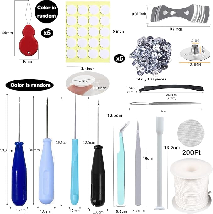 22 PCS Candle Wick Punching Tool Large-Eye Candle Needle Wick Sitting Tool with Hook & Eye Candle Making Kits to Insert Wick