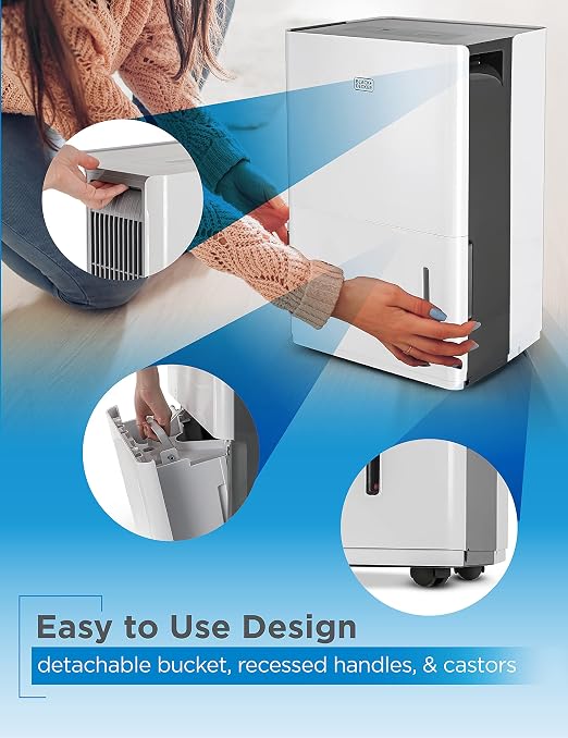 22-Pint Portable Dehumidifier, Dehumidifier for Home up to 1500 Sq. Ft., alternate product view 5