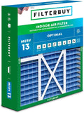 22x24x5 Air Filter MERV 13 Optimal Smoke & Allergy Defense (1-Pack), Electrostatic Pleated HVAC AC Furnace