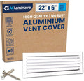 22x6 Inch (Duct Opening) Aluminum 1-Way Air Flow Vent – HVAC Vent Cover for Wall or Ceiling – Quiet HVAC Wall Register with