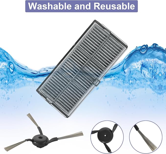 23 Pcs Replacement Parts for L40 Ultra, X40 Ultra, X40 Master, and P10/P50 Pro Ultra Robot Vacuum, 2 Main
