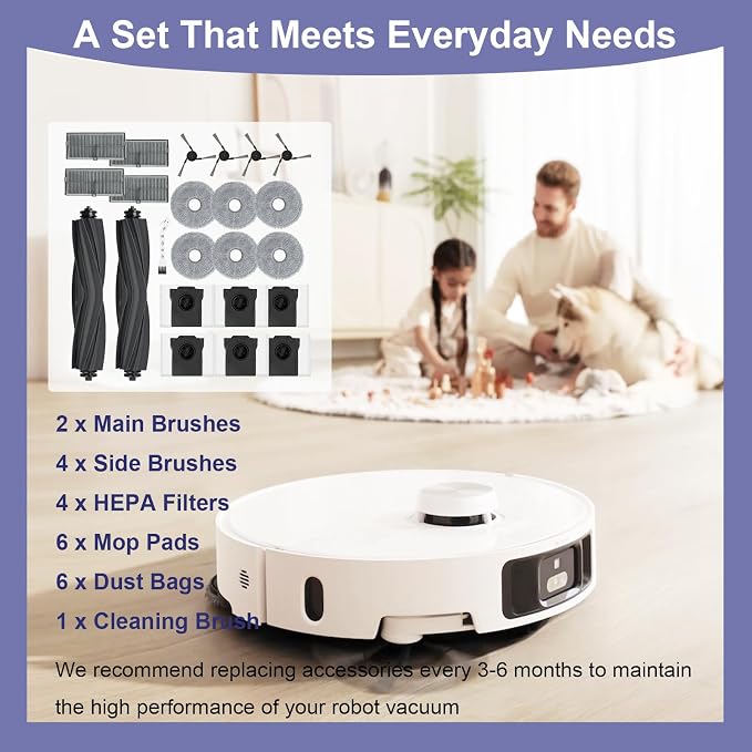 23 Pcs Replacement Parts for L40 Ultra, X40 Ultra, X40 Master, and P10/P50 Pro Ultra Robot Vacuum, 2 Main