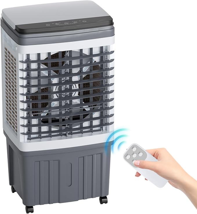 2354CFM 3-in-1 Evaporative Air Cooler, 6.6-Gal Water Tank Portable Swamp Cooler of Cooling, Humidifier& Fan,3 Wind
