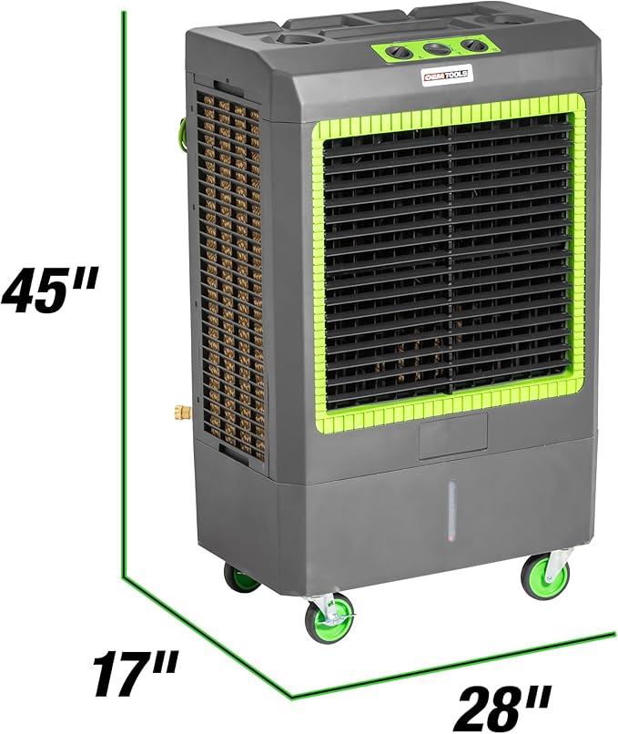 23969 Swamp Cooler, Evaporative Air Cooler, 3-Speed Fan, Cools 1600 sq ft, 5300 CFM, Indoor and Outdoor, Includes Tool Tray