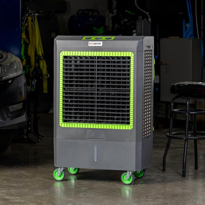 23969 Swamp Cooler, Evaporative Air Cooler, 3-Speed Fan, Cools 1600 sq ft, 5300 CFM, Indoor and Outdoor, Includes Tool Tray