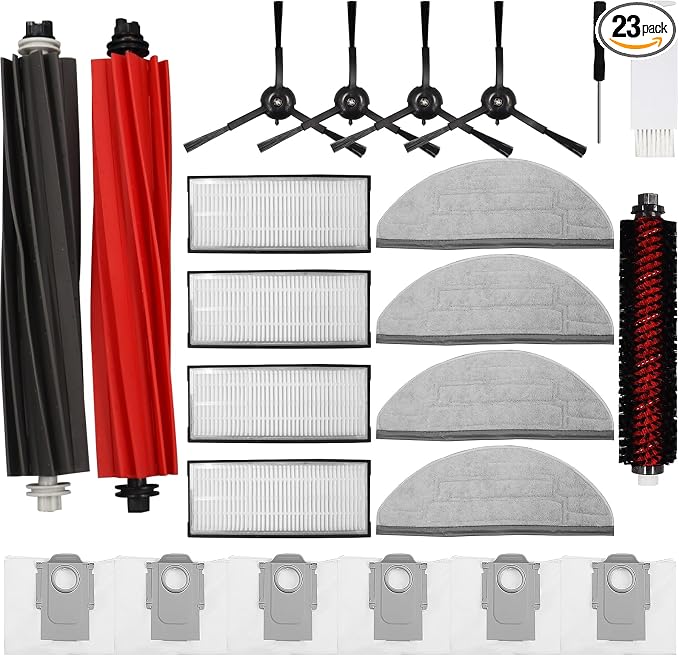 23PCS Vacuum Cleaner Accessorie Kit Compatible with S8/S8+/S8 PRO Ultra, 1 Set Main Brush &1 Rolling Brush &4