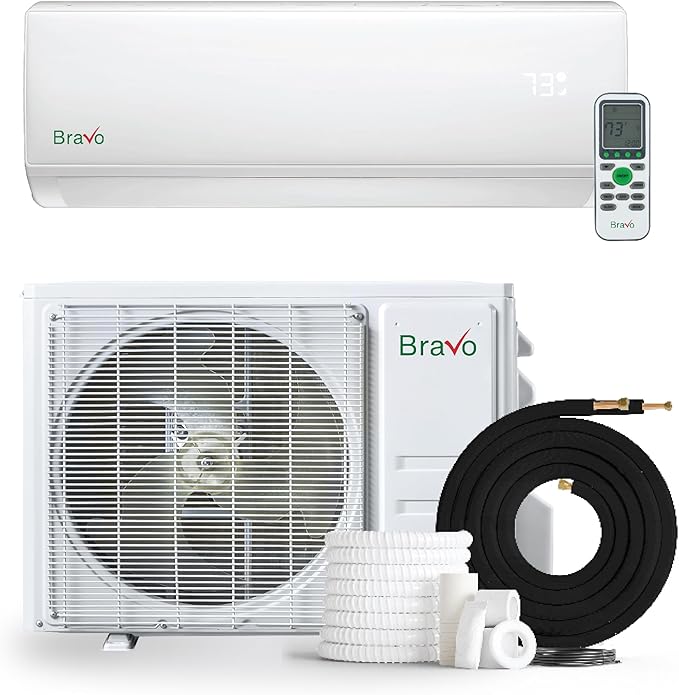 24,000 BTU 230V Ductless Mini Split Air Conditioner & Heat Pump – 17 SEER2 Inverter AC System – Pre-Charged – 13FT