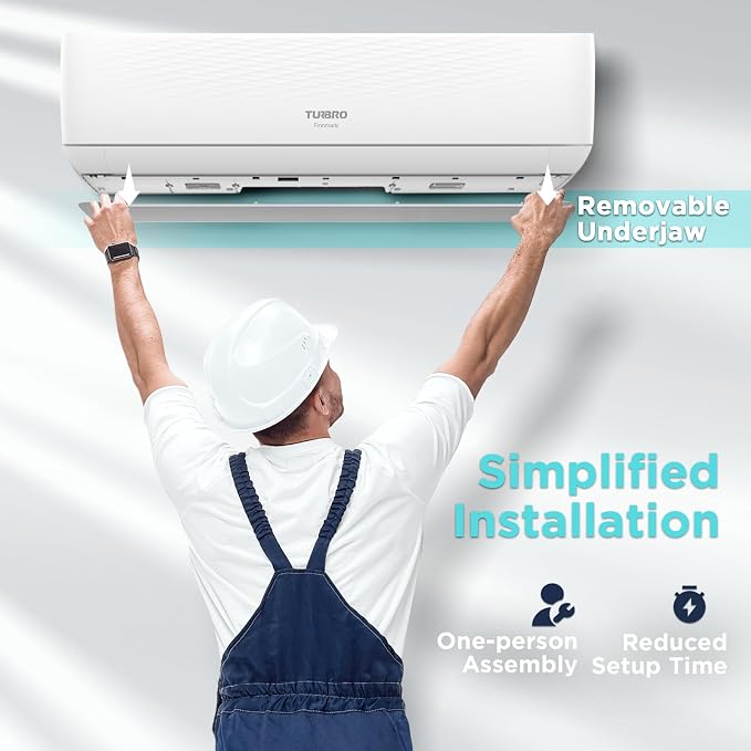 24,000 BTU Ductless Mini Split AC/Heat Pump, 19 SEER2 Inverter, WiFi Smart Control, R32 Refrigerant, 208-230 V Pre-Charged