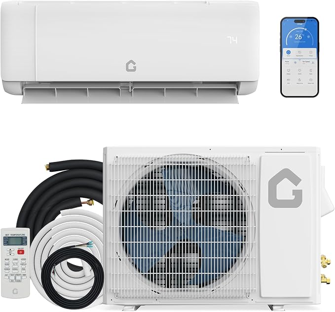 24,000 BTU Energy Star Certified Mini Split AC/Heat Pump – 21 SEER2 Inverter Ductless System, 230V, Cools 1500 Sq.Ft