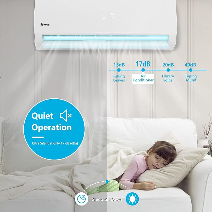 24,000 BTU Mini Split Air Conditioner Inverter, 20 SEER 230V Energy Saving Split-System AC w/Pre-Charged Condenser, Heat