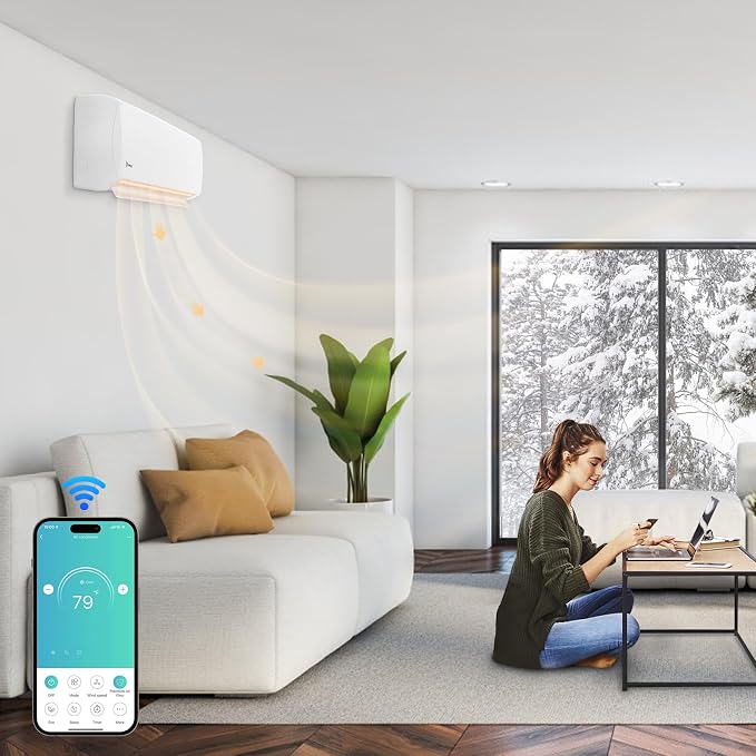 24,000 BTU Mini Split Air Conditioner Inverter, 20 SEER 230V Energy Saving Split-System AC w/Pre-Charged Condenser, Heat