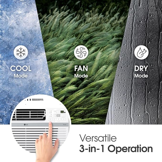 24,500 BTU Smart Window Air Conditioner, 230/208V, Cools Room up to 1560 Sq. Ft. for Bedrooms, Living Room, Apartments, with