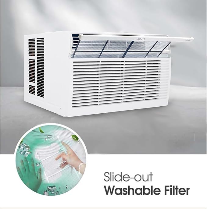 24,500 BTU Smart Window Air Conditioner, 230/208V, Cools Room up to 1560 Sq. Ft. for Bedrooms, Living Room, Apartments, with