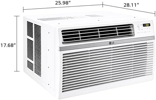24,500 BTU Window Air Conditioner, 230/208V, Cools 1,560 Sq. Ft. for Bedroom, Living Room, Apartment, Quiet Operation, with