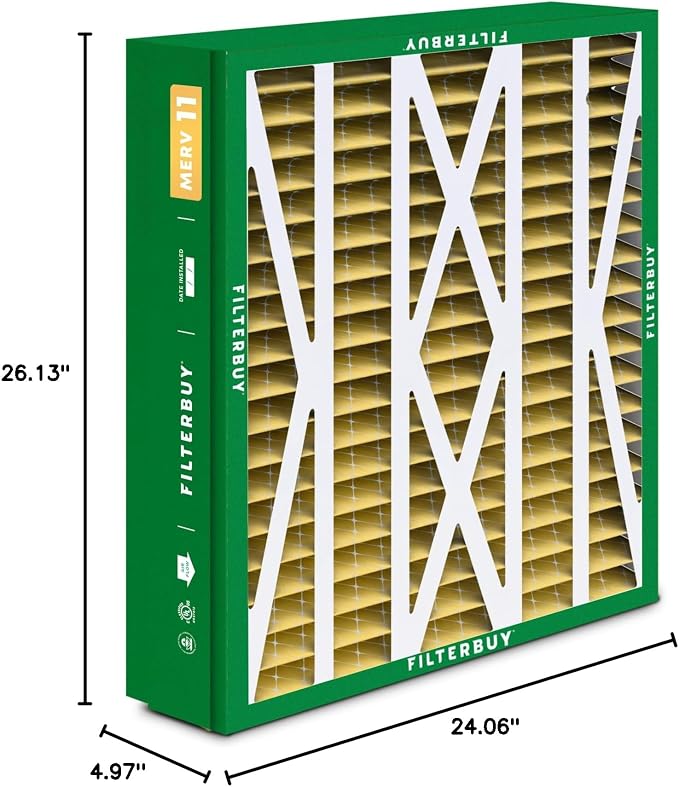 24.5x27x5 Air Filter MERV 11 Superior Pet & Allergy Defense (4-Pack), Pleated HVAC AC Furnace Filters for Trane, alternate