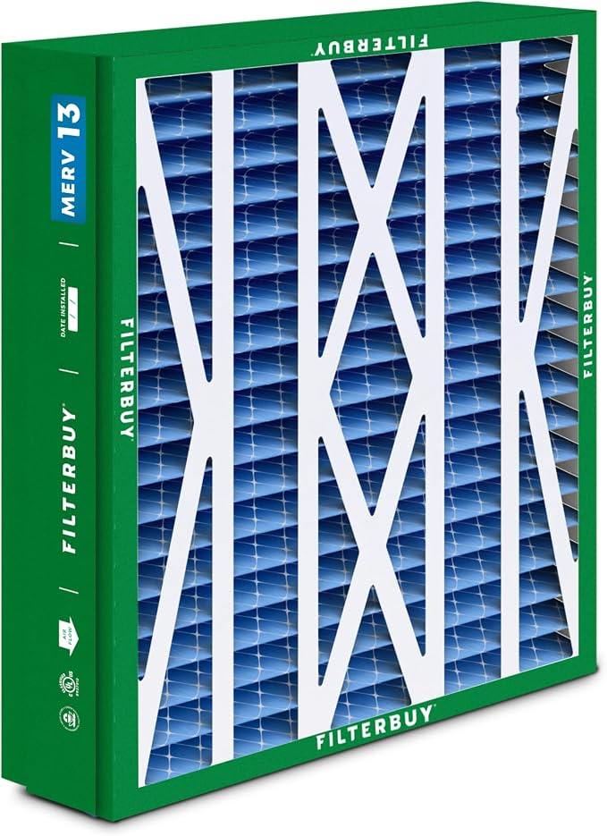 24.5x27x5 Air Filter MERV 13 Optimal Smoke & Allergy Defense (1-Pack), Pleated HVAC AC Furnace Filters for, alternate view 9