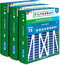 24.5x27x5 Air Filter MERV 13 Optimal Smoke & Allergy Defense (3-Pack), Pleated HVAC AC Furnace Filters for