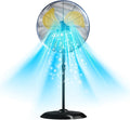 24" High Velocity Outdoor Pedestal Fan Oscillating, 8000CFM Industrial Standing Fan Heavy Duty, 3-Speed, Adjustable Height