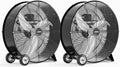24 Inch High Velocity Drum Fan, 9500CFM Industrial Metal Floor Fan with Handle, Heavy Duty, 3-Speed, Air