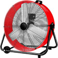 24 Inch High Velocity Industrial Fan, Heavy Duty Floor Fan with 3-Speed Adjustment Up to 8100 CFM, Large Drum