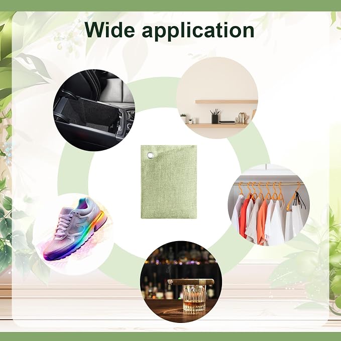 24 Pcs Activated Charcoal Odor Absorber 50g/100g/200g, Air Purifying Bamboo Charcoal Bags, Natural Shoe Odor, alternate view