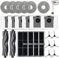 24 Pcs Replacement Parts for L10s Ultra Gen 2/ L10s Pro Ultra Heat/ X30 Ultra/for E30 Ultra Robot Vacuum and Mop, 2