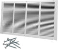 24"W x 14"H [Duct Opening Size] Steel Return Air Grille, Air Return Vent Cover for Ceiling and Sidewall - HVAC Air Vent