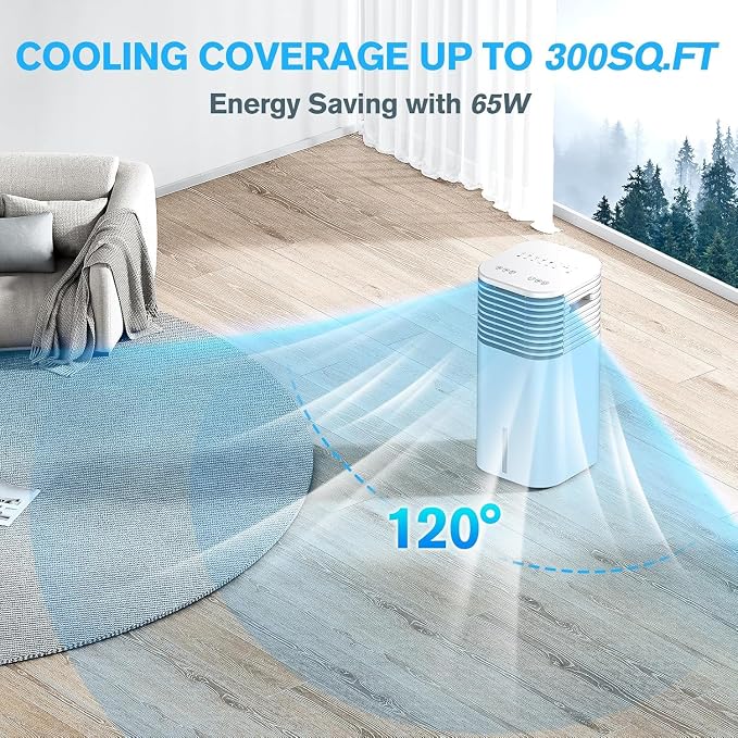 24" Windowless Portable Air Conditioner, 15H Timer &120°Oscillation, 3-IN-1 Portable AC Unit w/Remote, 2Gal Tank, alternate