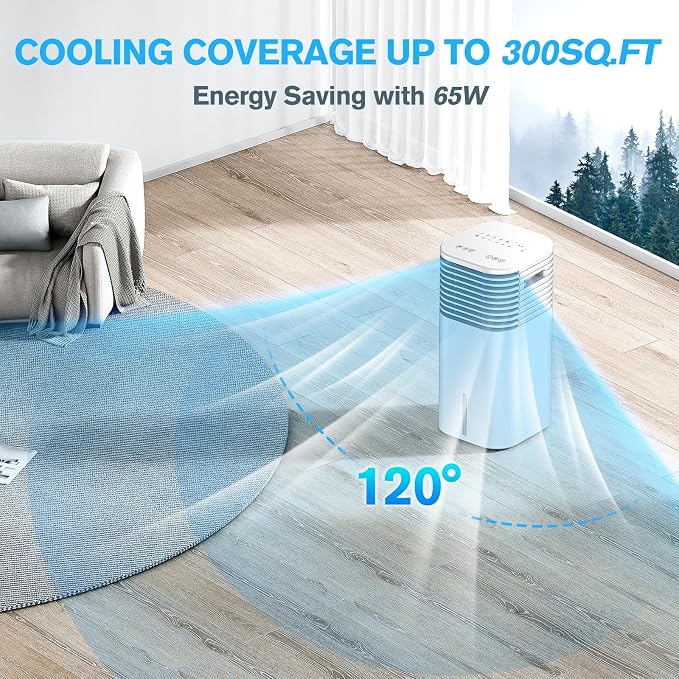 24" Windowless Portable Air Conditioner, 15H Timer&120°Oscillation, 3-IN-1 Portable AC Unit w/Remote, 2Gal Tank, alternate