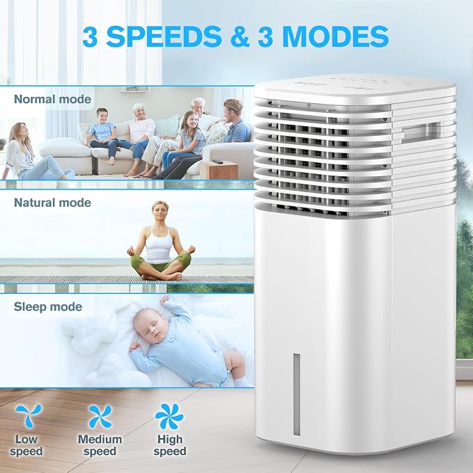 24" Windowless Portable Air Conditioner, 15H Timer&120°Oscillation, 3-IN-1 Portable AC Unit w/Remote, 2Gal Tank, alternate