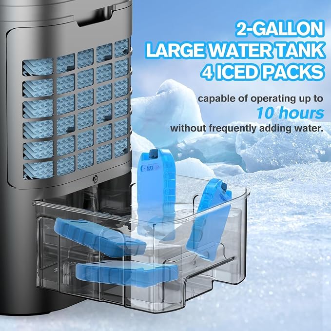 24" Windowless Portable Air Conditioner, 15H Timer&20°Oscillation, 3-IN-1 Portable AC Unit with Remote, 2Gal Tank, alternate